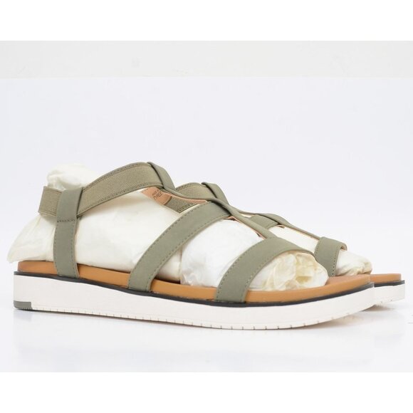 VIOLET & RED Tyree Women's 9 Green Gladiator Faux Leather Flat Sandal Vacay NEW - Picture 2 of 9